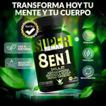 Cápsulas 8 en 1 - Shilajit Ashwagandha Rhodiola Rosea Panax y Ginseng