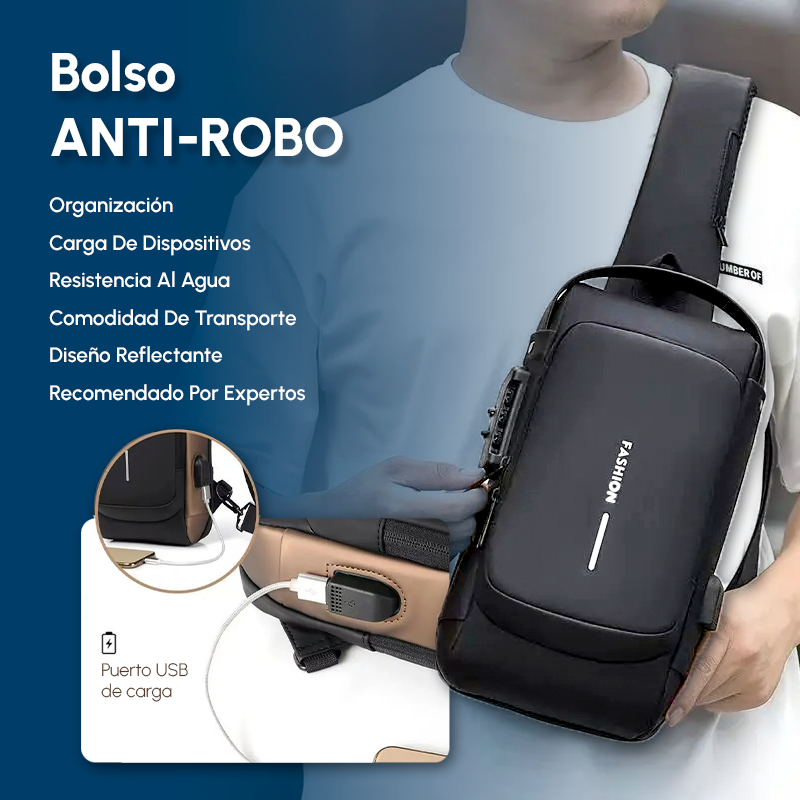 Bolso Inteligente Antirobo Con Puerto De Carga